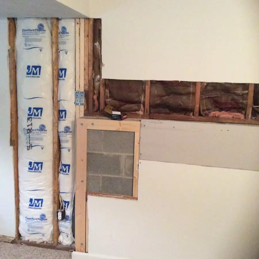 Wall insulation replacement during Structural Drying in Redford